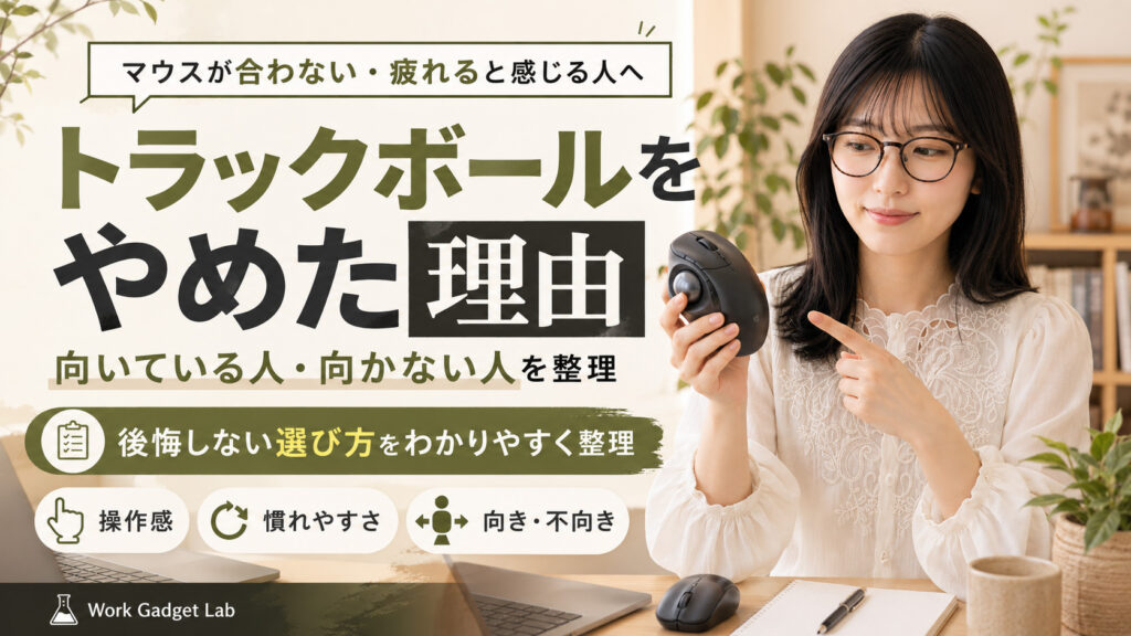 トラックボールをやめた理由から、向いている人・向かない人を整理