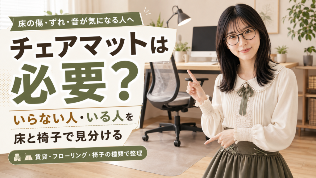 チェアマットは必要？いらない人・いる人を床と椅子で見分ける